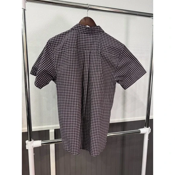 Patagonia Men's Medium Button Up Plaid Shirt Red Organic Cotton Gorpcore EUC - Picture 7 of 9